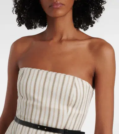 Max Mara Fervida cotton and linen midi dress | Thumbnail 2 Max Mara Fervida cotton and linen midi dress | Thumbnail 2