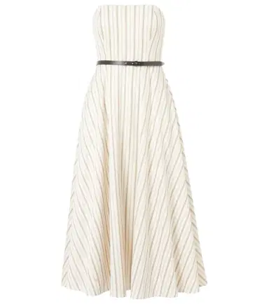 Max Mara Fervida cotton and linen midi dress | Thumbnail 1 Max Mara Fervida cotton and linen midi dress | Thumbnail 1