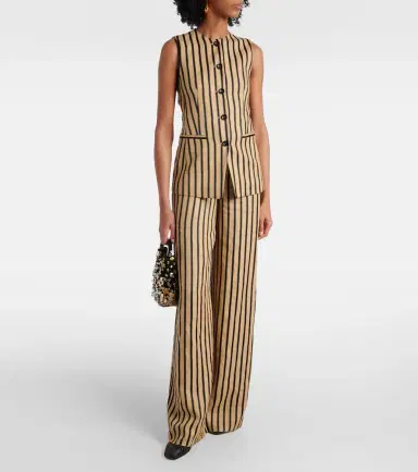 Max Mara Rodeo striped linen and cotton-blend top | Thumbnail 5 Max Mara Rodeo striped linen and cotton-blend top | Thumbnail 5