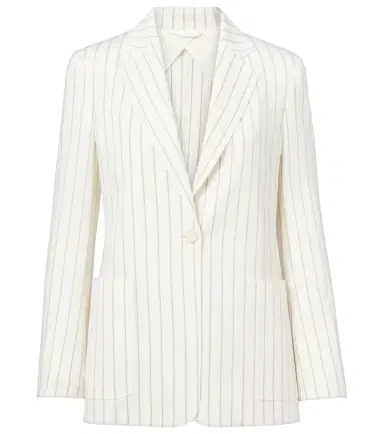 Max Mara Jadi striped cotton and linen blazer | Thumbnail 1 Max Mara Jadi striped cotton and linen blazer | Thumbnail 1