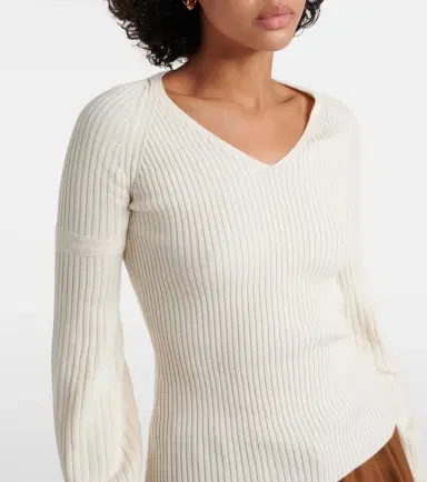 Max Mara Gioiosa ribbed-knit cotton sweater | Thumbnail 3 Max Mara Gioiosa ribbed-knit cotton sweater | Thumbnail 3