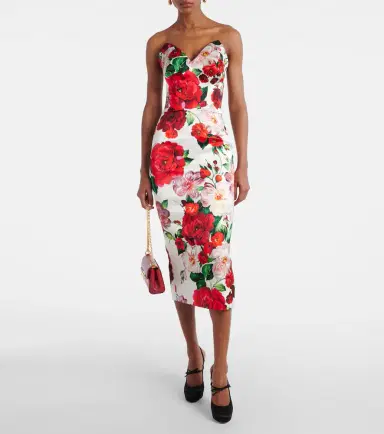 Dolce & Gabbana Floral midi dress | Thumbnail 4 Dolce & Gabbana Floral midi dress | Thumbnail 4
