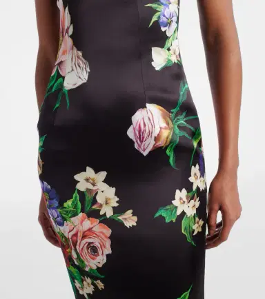 Dolce & Gabbana Floral satin midi dress | Thumbnail 4 Dolce & Gabbana Floral satin midi dress | Thumbnail 4
