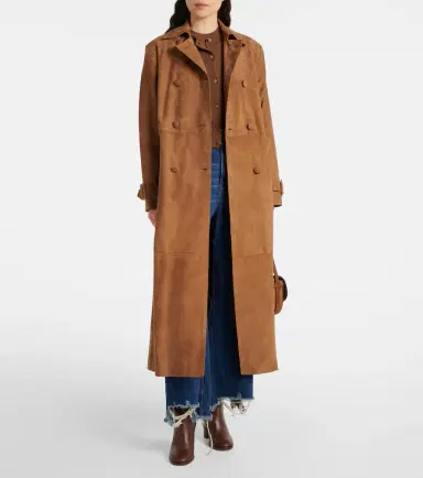 Nour Hammour Tate suede trench coat | Thumbnail 2 Nour Hammour Tate suede trench coat | Thumbnail 2