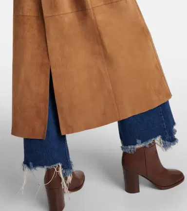 Nour Hammour Tate suede trench coat | Thumbnail 3 Nour Hammour Tate suede trench coat | Thumbnail 3