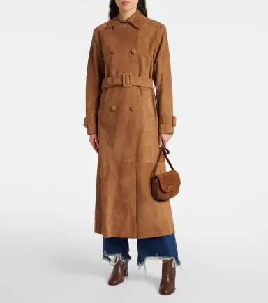 Nour Hammour Tate suede trench coat | Thumbnail 6 Nour Hammour Tate suede trench coat | Thumbnail 6