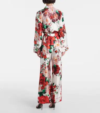 Dolce & Gabbana Floral silk satin wide-leg pants | Thumbnail 2 Dolce & Gabbana Floral silk satin wide-leg pants | Thumbnail 2