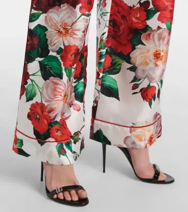 Dolce & Gabbana Floral silk satin wide-leg pants | Thumbnail 5 Dolce & Gabbana Floral silk satin wide-leg pants | Thumbnail 5