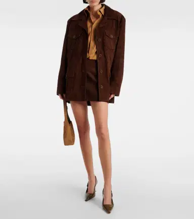Nour Hammour Remi suede miniskirt | Thumbnail 2 Nour Hammour Remi suede miniskirt | Thumbnail 2