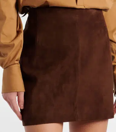 Nour Hammour Remi suede miniskirt | Thumbnail 3 Nour Hammour Remi suede miniskirt | Thumbnail 3