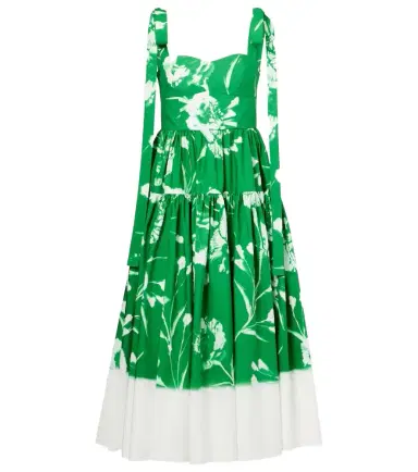 Erdem Floral cotton poplin midi dress | Thumbnail 1 Erdem Floral cotton poplin midi dress | Thumbnail 1