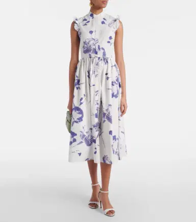 Erdem Floral cotton poplin midi dress | Thumbnail 2 Erdem Floral cotton poplin midi dress | Thumbnail 2