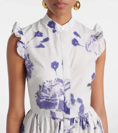 Erdem Floral cotton poplin midi dress | Thumbnail 4 Erdem Floral cotton poplin midi dress | Thumbnail 4