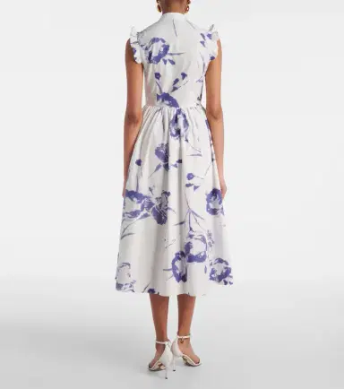 Erdem Floral cotton poplin midi dress | Thumbnail 5 Erdem Floral cotton poplin midi dress | Thumbnail 5