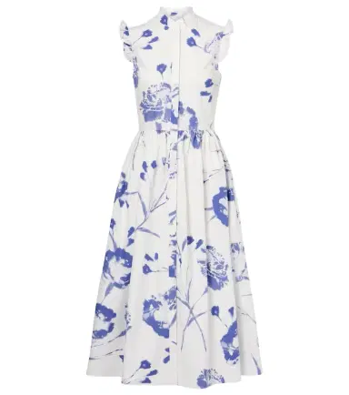 Erdem Floral cotton poplin midi dress | Thumbnail 1 Erdem Floral cotton poplin midi dress | Thumbnail 1
