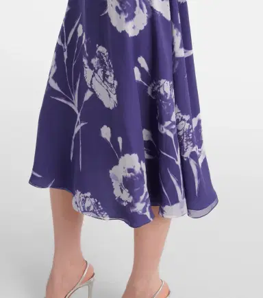 Erdem Floral silk voile midi dress | Thumbnail 3 Erdem Floral silk voile midi dress | Thumbnail 3
