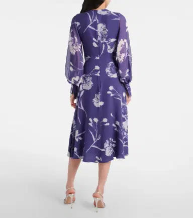 Erdem Floral silk voile midi dress | Thumbnail 6 Erdem Floral silk voile midi dress | Thumbnail 6