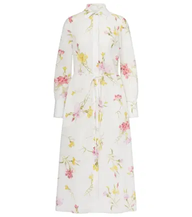 Erdem Floral cotton seersucker shirt dress | Thumbnail 1 Erdem Floral cotton seersucker shirt dress | Thumbnail 1