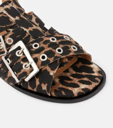 Ganni Leopard-print sandals | Thumbnail 2 Ganni Leopard-print sandals | Thumbnail 2