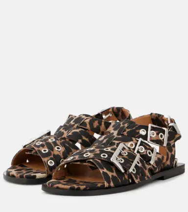 Ganni Leopard-print sandals | Thumbnail 3 Ganni Leopard-print sandals | Thumbnail 3