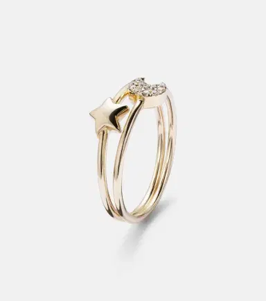 Roxanne First Mini Moon and Star set of 14kt gold rings with diamonds | Thumbnail 2 Roxanne First Mini Moon and Star set of 14kt gold rings with diamonds | Thumbnail 2
