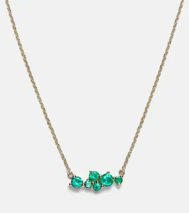 Sydney Evan Cocktail Bar 14kt gold necklace with emeralds | Thumbnail 3 Sydney Evan Cocktail Bar 14kt gold necklace with emeralds | Thumbnail 3