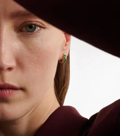Sydney Evan x Wicked Emerald City 14kt gold earrings with gemstones | Thumbnail 2 Sydney Evan x Wicked Emerald City 14kt gold earrings with gemstones | Thumbnail 2