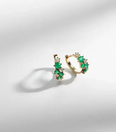 Sydney Evan x Wicked Emerald City 14kt gold earrings with gemstones | Thumbnail 5 Sydney Evan x Wicked Emerald City 14kt gold earrings with gemstones | Thumbnail 5