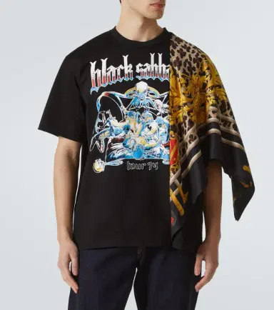 Junya Watanabe Black Sabbath caped cotton jersey T-shirt | Thumbnail 5 Junya Watanabe Black Sabbath caped cotton jersey T-shirt | Thumbnail 5