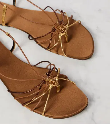 Saint Laurent Babylone Cassandre leather sandals | Thumbnail 2 Saint Laurent Babylone Cassandre leather sandals | Thumbnail 2
