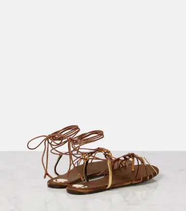 Saint Laurent Babylone Cassandre leather sandals | Thumbnail 3 Saint Laurent Babylone Cassandre leather sandals | Thumbnail 3