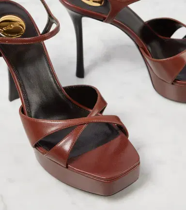 Saint Laurent Debbie 85 leather platform sandals | Thumbnail 3 Saint Laurent Debbie 85 leather platform sandals | Thumbnail 3