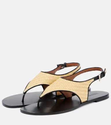 Paris Texas Amalfi raffia-effect thong sandals | Thumbnail 3 Paris Texas Amalfi raffia-effect thong sandals | Thumbnail 3