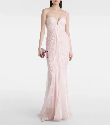 Maria Lucia Hohan Meilien pleated silk-blend chiffon gown | Thumbnail 4 Maria Lucia Hohan Meilien pleated silk-blend chiffon gown | Thumbnail 4