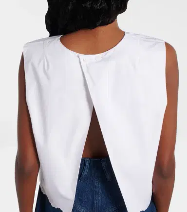 Patou Scalloped cotton poplin crop top | Thumbnail 5 Patou Scalloped cotton poplin crop top | Thumbnail 5