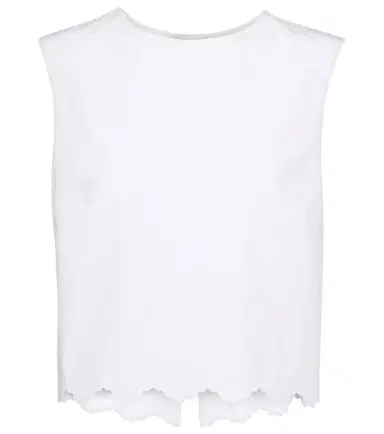 Patou Scalloped cotton poplin crop top | Thumbnail 1 Patou Scalloped cotton poplin crop top | Thumbnail 1