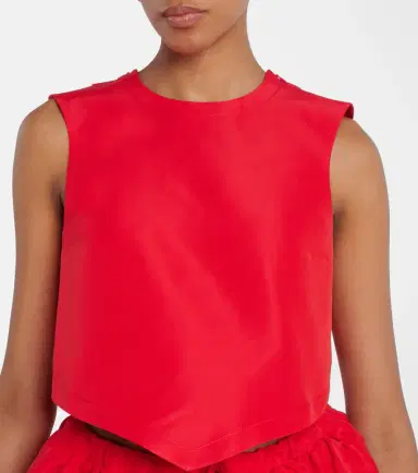 Patou Bow-detail open-back faille crop top | Thumbnail 3 Patou Bow-detail open-back faille crop top | Thumbnail 3