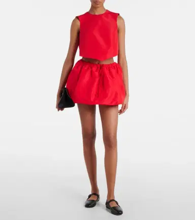 Patou Bow-detail open-back faille crop top | Thumbnail 4 Patou Bow-detail open-back faille crop top | Thumbnail 4