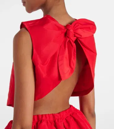 Patou Bow-detail open-back faille crop top | Thumbnail 5 Patou Bow-detail open-back faille crop top | Thumbnail 5