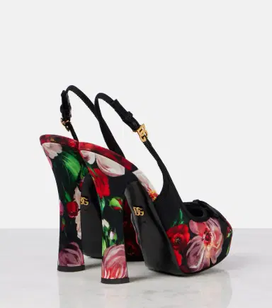 Dolce & Gabbana Vally 105 floral satin slingback pumps | Thumbnail 2 Dolce & Gabbana Vally 105 floral satin slingback pumps | Thumbnail 2