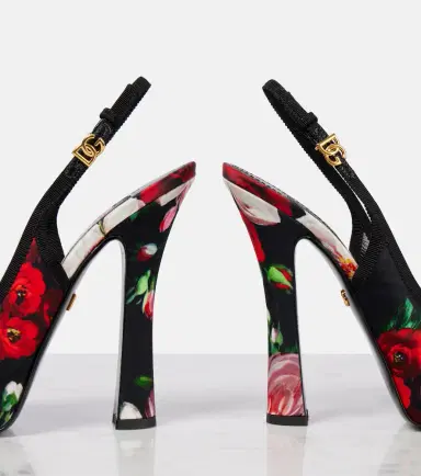Dolce & Gabbana Vally 105 floral satin slingback pumps | Thumbnail 3 Dolce & Gabbana Vally 105 floral satin slingback pumps | Thumbnail 3