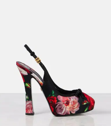 Dolce & Gabbana Vally 105 floral satin slingback pumps | Thumbnail 4 Dolce & Gabbana Vally 105 floral satin slingback pumps | Thumbnail 4