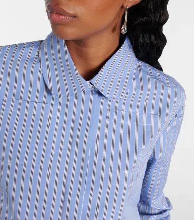 Patou Bengal stripe cropped poplin shirt | Thumbnail 2 Patou Bengal stripe cropped poplin shirt | Thumbnail 2