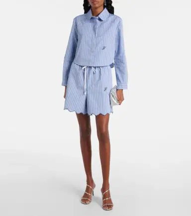 Patou Bengal stripe cropped poplin shirt | Thumbnail 4 Patou Bengal stripe cropped poplin shirt | Thumbnail 4
