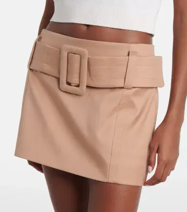 Patou Belted cotton twill miniskirt | Thumbnail 3 Patou Belted cotton twill miniskirt | Thumbnail 3