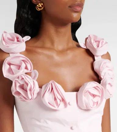 Giambattista Valli Floral-appliqué cotton minidress | Thumbnail 4 Giambattista Valli Floral-appliqué cotton minidress | Thumbnail 4
