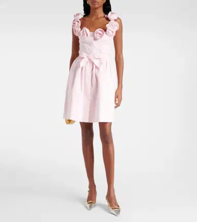 Giambattista Valli Floral-appliqué cotton minidress | Thumbnail 5 Giambattista Valli Floral-appliqué cotton minidress | Thumbnail 5