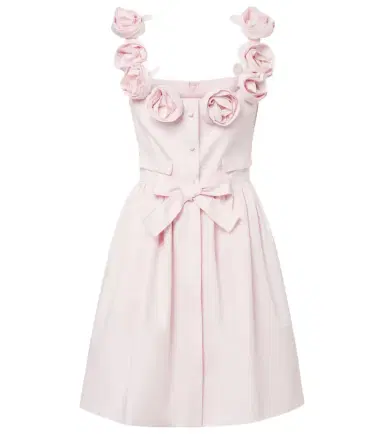 Giambattista Valli Floral-appliqué cotton minidress | Thumbnail 1 Giambattista Valli Floral-appliqué cotton minidress | Thumbnail 1