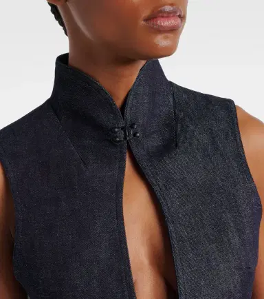 Mugler Cutout denim bodysuit | Thumbnail 2 Mugler Cutout denim bodysuit | Thumbnail 2