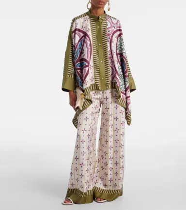 La DoubleJ Printed silk twill palazzo pants | Thumbnail 4 La DoubleJ Printed silk twill palazzo pants | Thumbnail 4